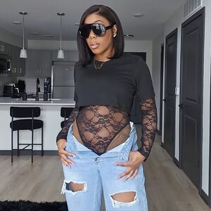 Lace Tshirt bodysuit